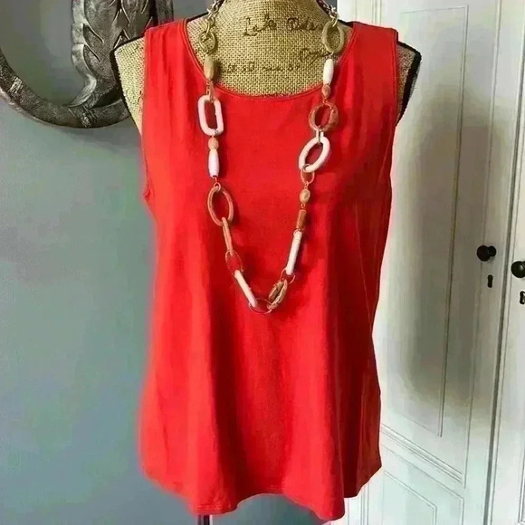 Eileen Fisher Jersey Tank Tee, Size L - Picture 1 of 9